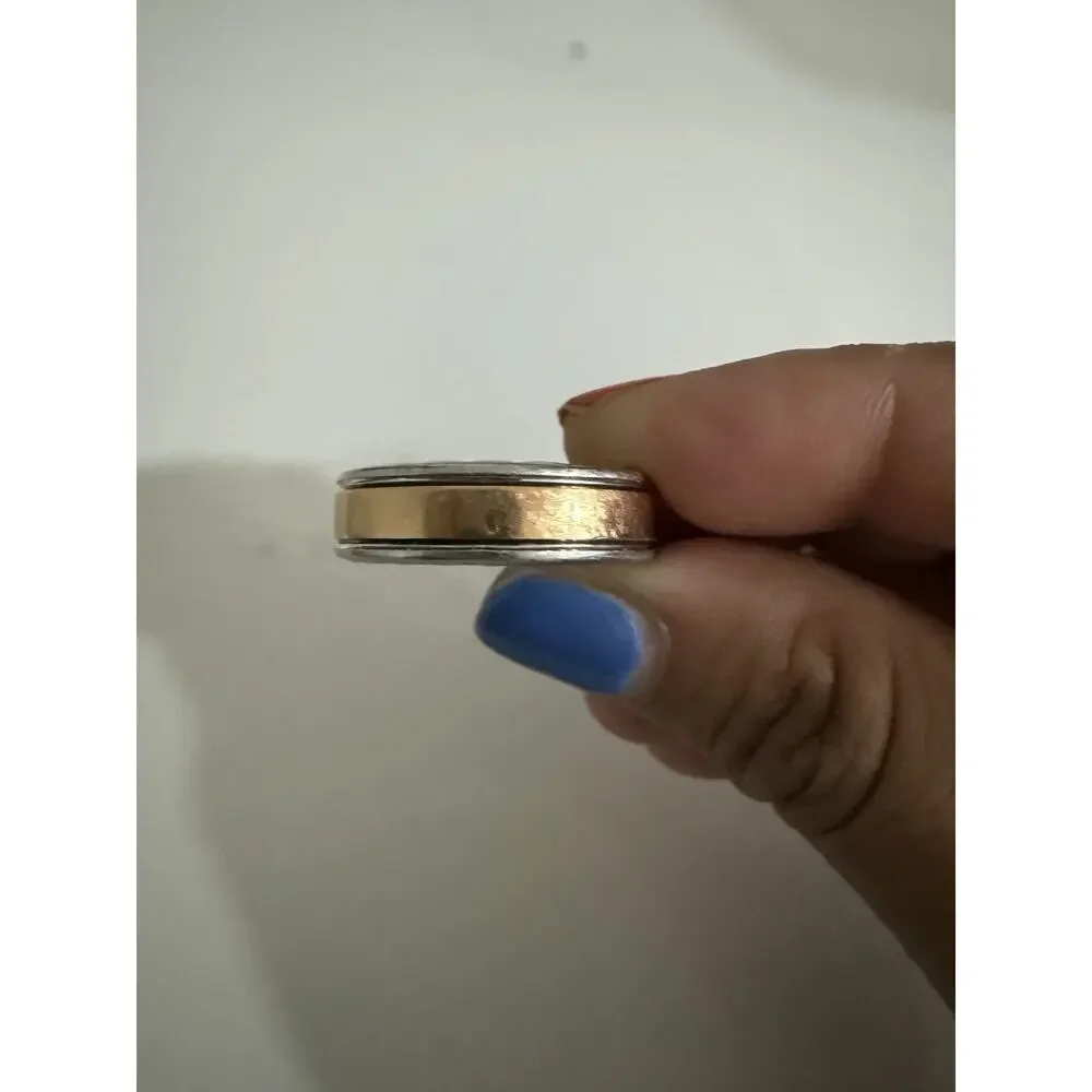 Tacori 18k Two Tone Platinum Gold Band Men's Ring Size 10 Sculpted Crescent 16g